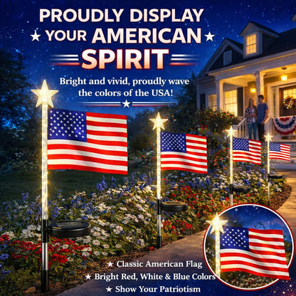 ✨Solar Flag Lights - 8 Modes Waterproof Outdoor Decorative Stake Lights