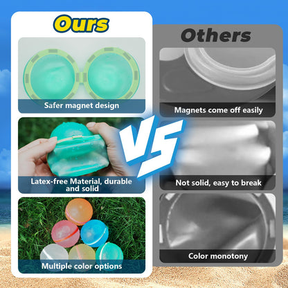 💦12PCS Reusable Self-Sealing Water Balloons – Endless Summer Fun Without Filling & Tying!