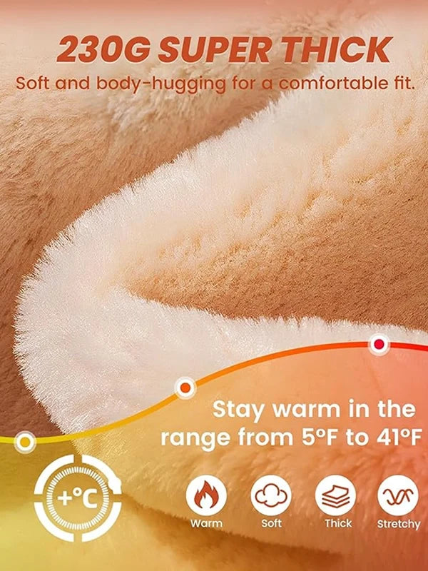 Magic Fleece-Lined Leggings with Compression Band & One-Seam Design