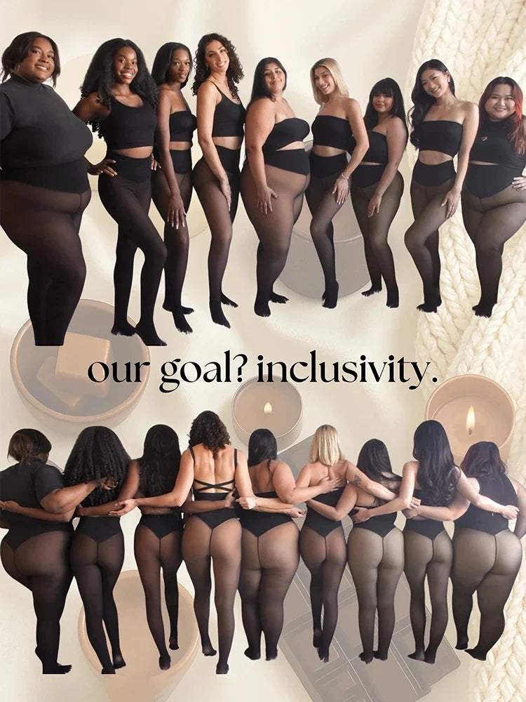 Magic Fleece-Lined Leggings with Compression Band & One-Seam Design