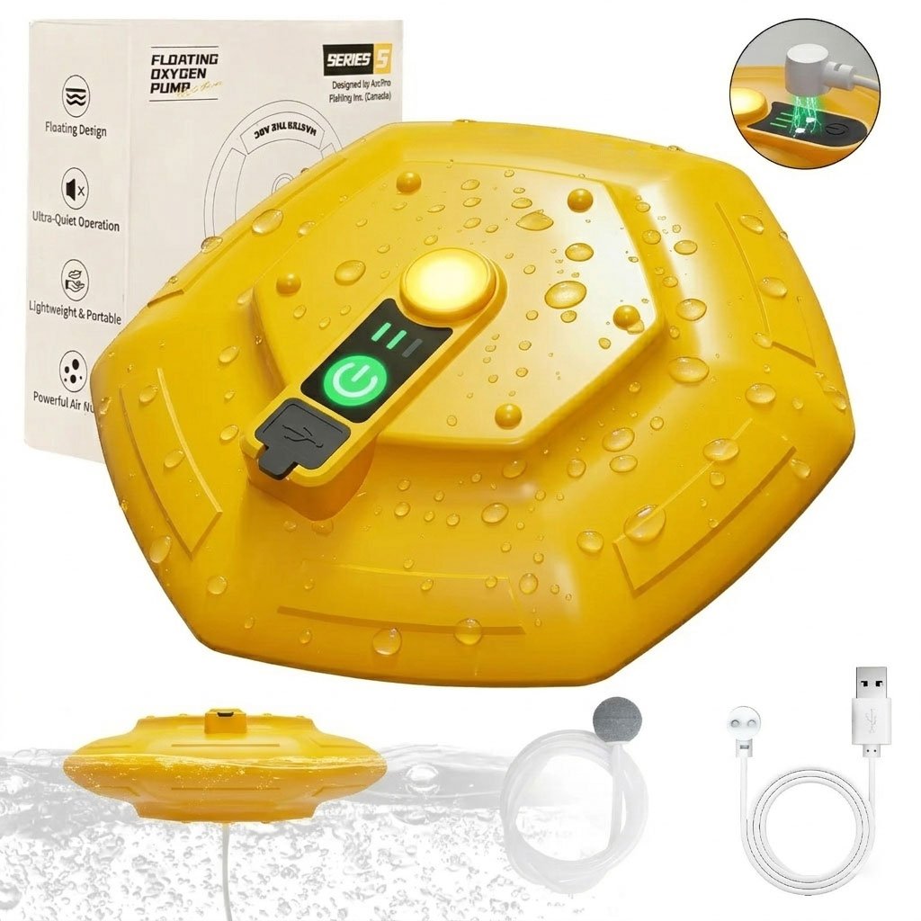 🎁🔥Portable Bait Aerator Pump, Floating Oxygen Bubbler with Rechargeable Battery