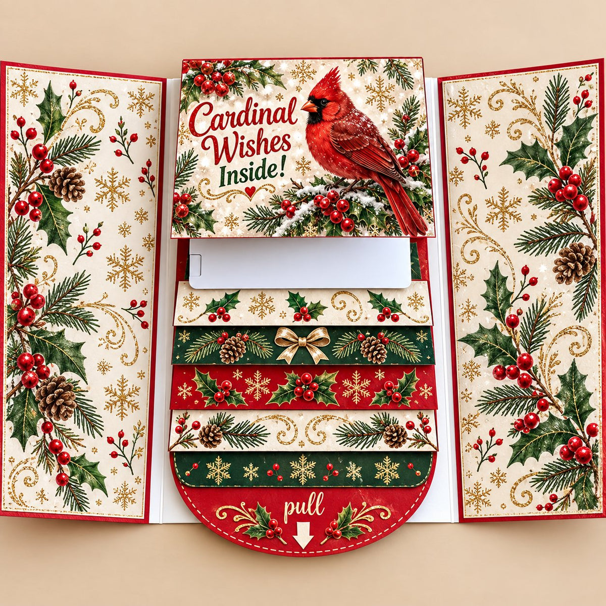 🎁Last Day 50% OFF  - 2026 New 🎅💳 Waterfall Christmas Gift Card Booklet