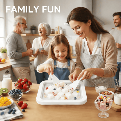 🍓 Food-Grade Stainless Steel Ice Cream Tray | Easy Clean