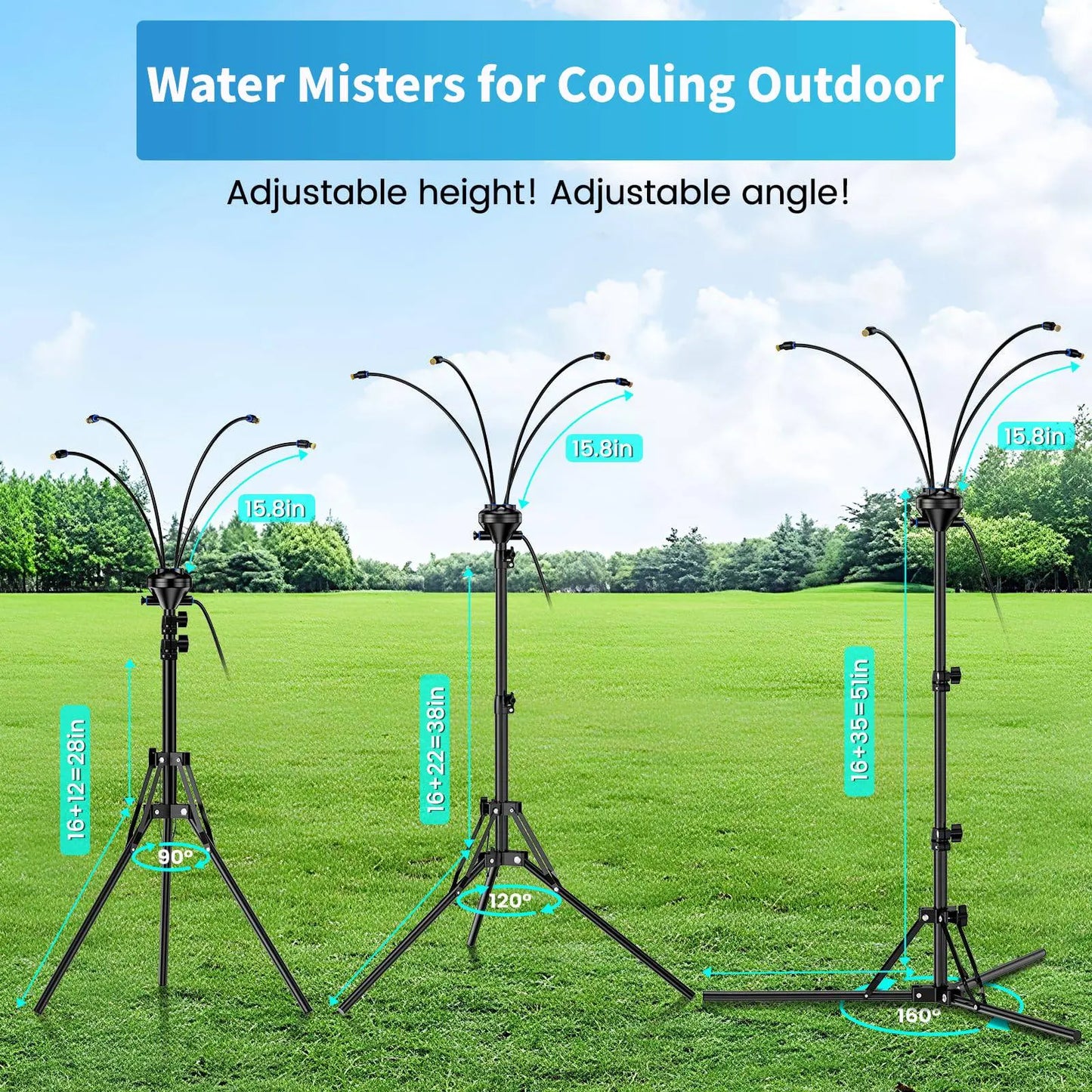 Portable Outdoor Cooling Mist Sprayer Stand