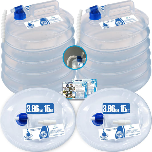 Premium Collapsible Water Container with Leak-Proof Faucet | BPA-Free Food-Grade Water Storage for Camping, Hiking & Emergency Preparedness