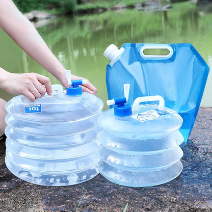 Premium Collapsible Water Container with Leak-Proof Faucet | BPA-Free Food-Grade Water Storage for Camping, Hiking & Emergency Preparedness