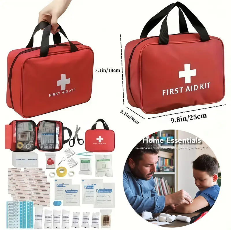330 Piece Waterproof First Aid Kit for Emergencies