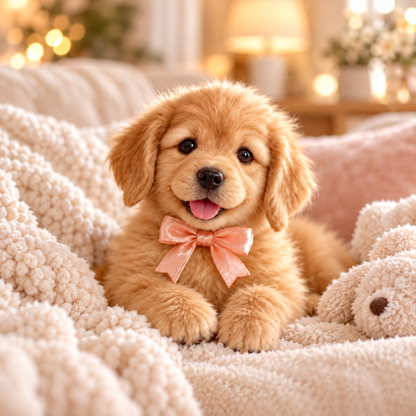 🎄 49% OFF – Golden Buddy™ Realistic Robot Golden Retriever Puppy