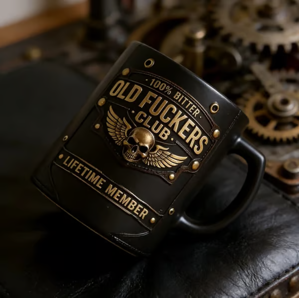 🏆Flash Sale 49% OFF - ❤️☕ OLD FUCKERS CLUB Mug - 100% Bitter, Always Real. Lifetime Member. 😎💀