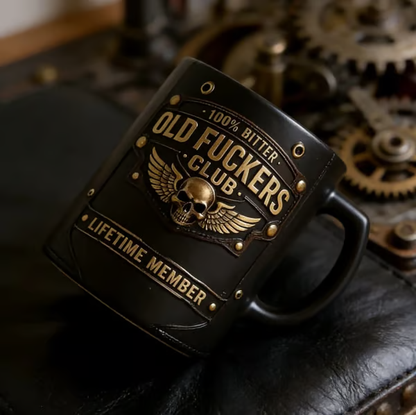 🏆Flash Sale 49% OFF - ❤️☕ OLD FUCKERS CLUB Mug - 100% Bitter, Always Real. Lifetime Member. 😎💀
