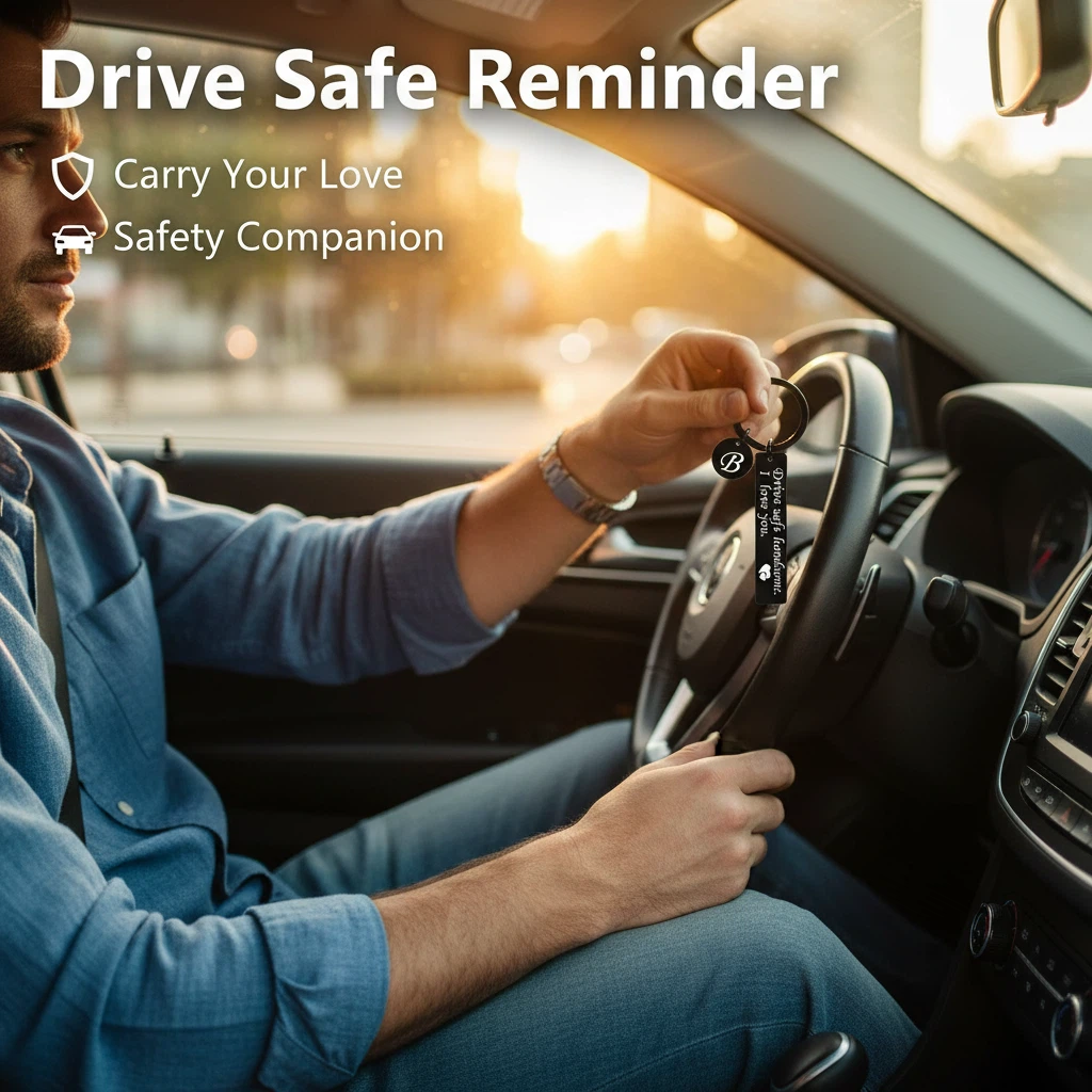 A–Z Initial Engraved Key Ring