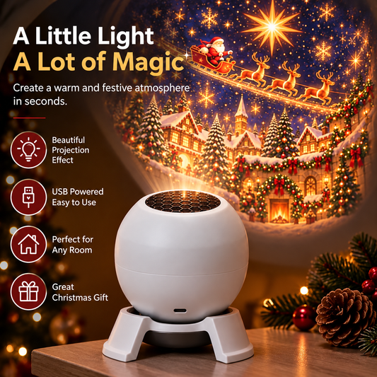 🎄 Magical Christmas Projection Night Light – Transform Any Room Into A Holiday Wonderland
