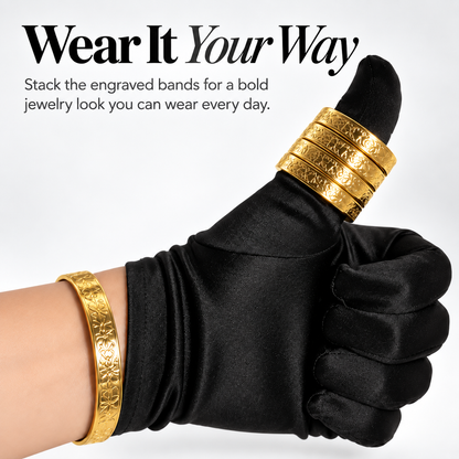 Unisex Four-Band Thumb Ring – Unique metal finish with a striking look; suitable for casual wear; an elegant, stylish accessory for adults.