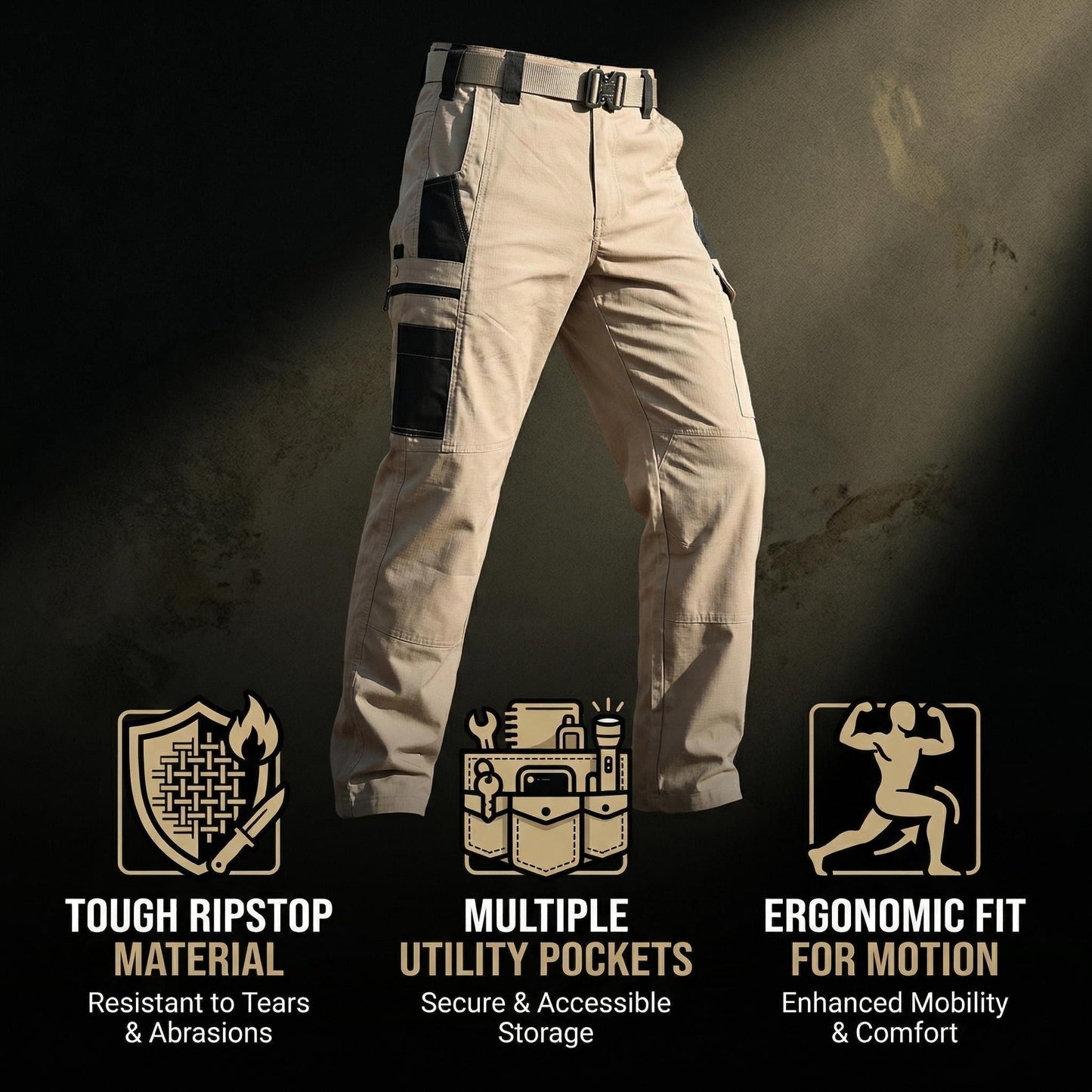 Ahlet™ Indestructible Tactical Pants - Ripstop & Water-Resistant Work Cargoes