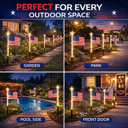 ✨Solar Flag Lights - 8 Modes Waterproof Outdoor Decorative Stake Lights