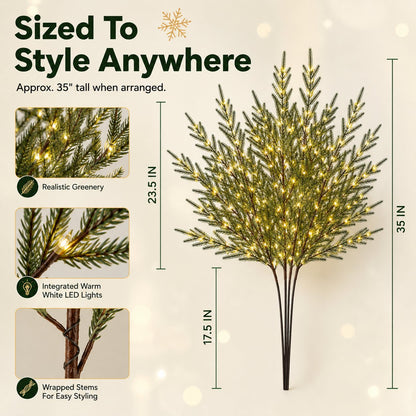 Pre-Lit Evergreen Branch Lights