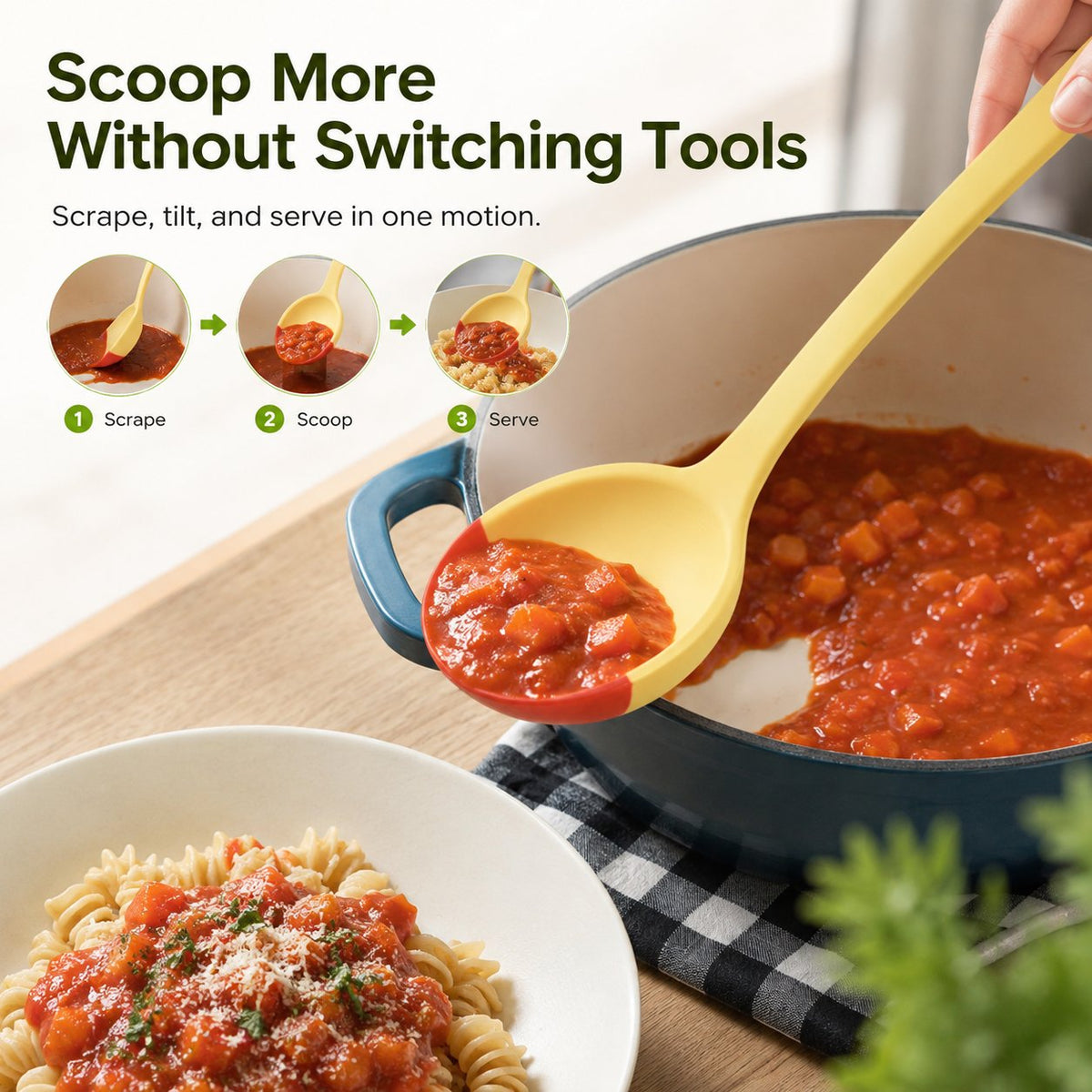 2-in-1 Silicone Scoop Spatula