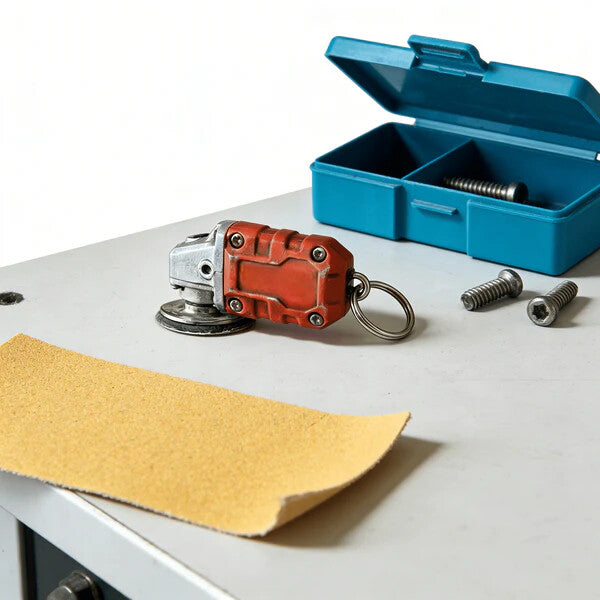 🛠️2-in-1 Makita-Inspired Mini Grinder Keychain: On-the-Go Smoothing Tool + Tool Enthusiast Collectible