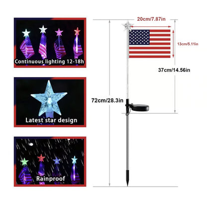 ✨Solar Flag Lights - 8 Modes Waterproof Outdoor Decorative Stake Lights