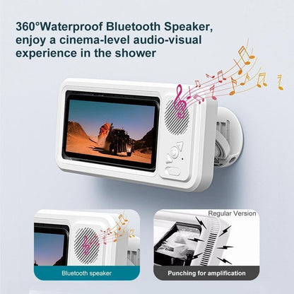 Waterproof Shower Phone Holder with Bluetooth Speaker