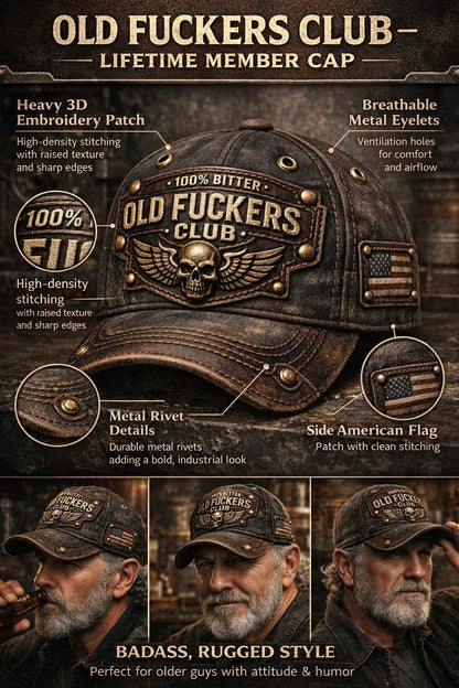🔥Last Day 50% OFF - Old Fuckers Club Vintage Baseball Cap