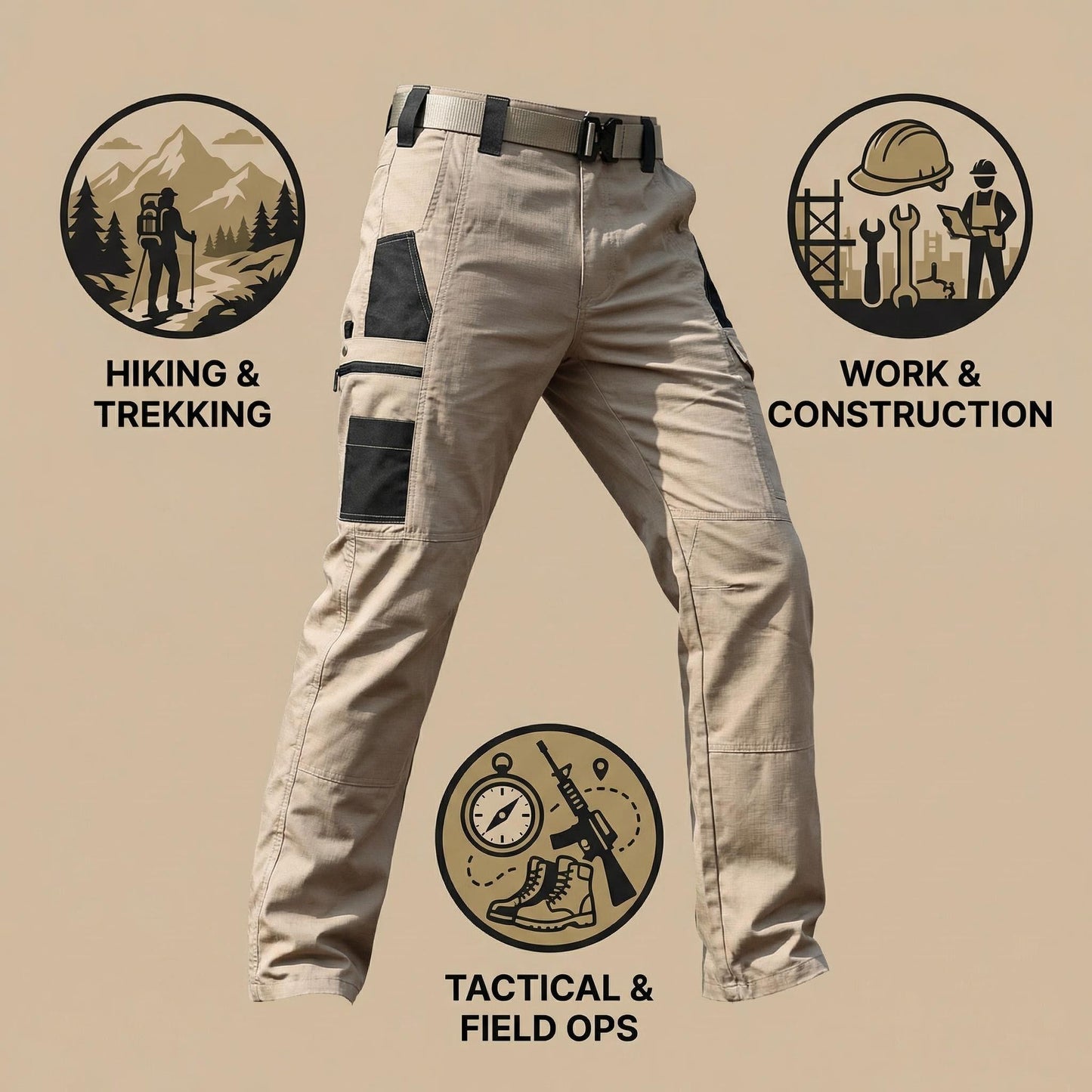 Ahlet™ Indestructible Tactical Pants - Ripstop & Water-Resistant Work Cargoes