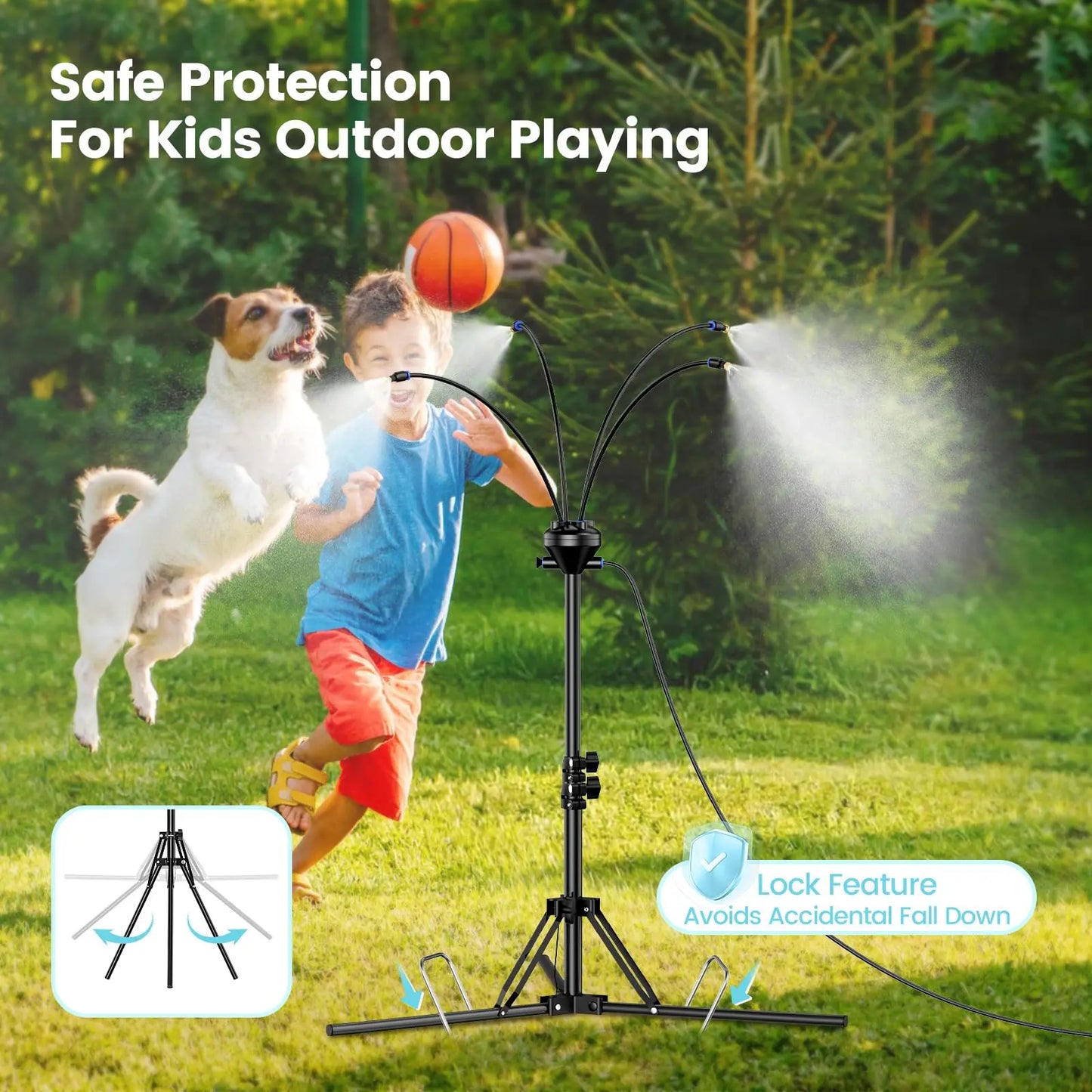 Portable Outdoor Cooling Mist Sprayer Stand