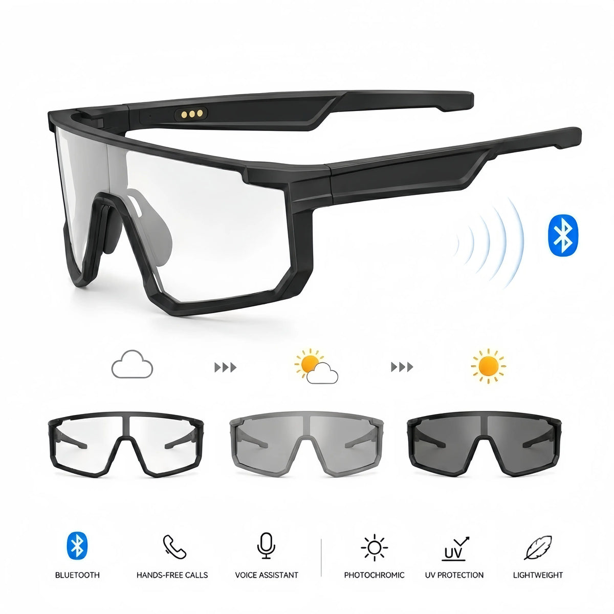 🕶️ VUB Smart Audio Glasses – Photochromic Options & Hands-Free Calls