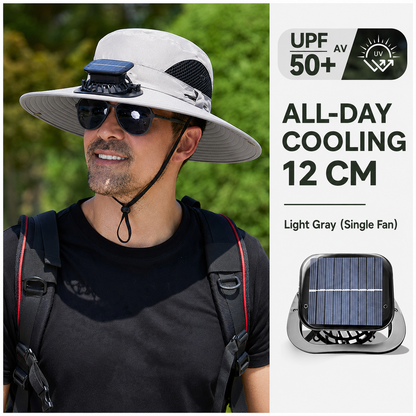 🌞 Solar-Powered Cooling Hat | Stay Cool Outdoors, No Batteries Needed