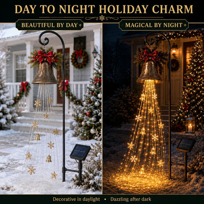 🔥Hot Sale 40% OFF🎄 Christmas Bell Cascade Solar Yard Light✨
