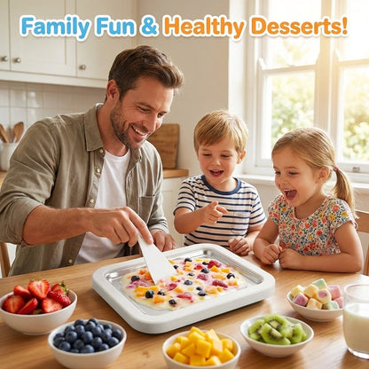 🍓 Food-Grade Stainless Steel Ice Cream Tray | Easy Clean