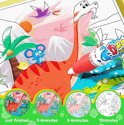🖼️Beginner-Friendly- 🎨Toddler Watercolor Coloring & Doodle Book - A Fun, Mess-Free Creative Activity