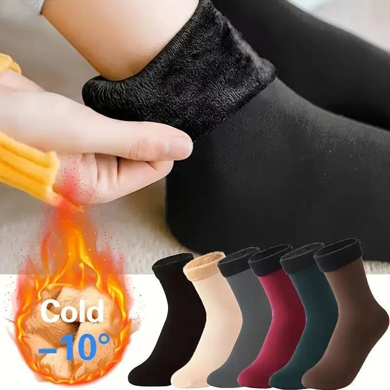 49% OFF This Week Promotions🎉🎉5 pairs of thick fleece-lined, warm, self-heating snow socks