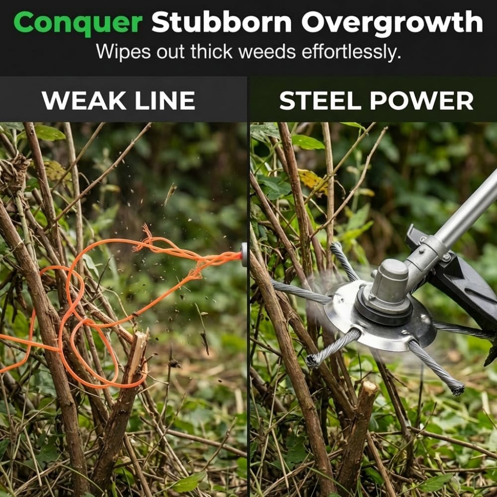 Turn Your Weak Weed Wacker Into a Concrete-Crushing Beast — Rip Through Thick Weeds, Moss & Rust in Minutes 💥