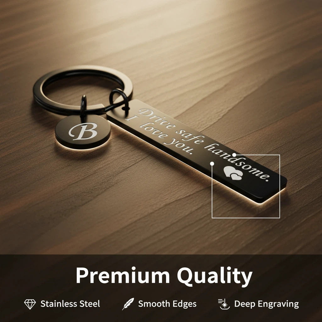 A–Z Initial Engraved Key Ring