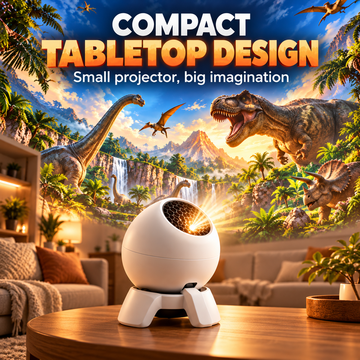🦖 Dinosaur Scene Projector for Kids – Immersive Room Adventure