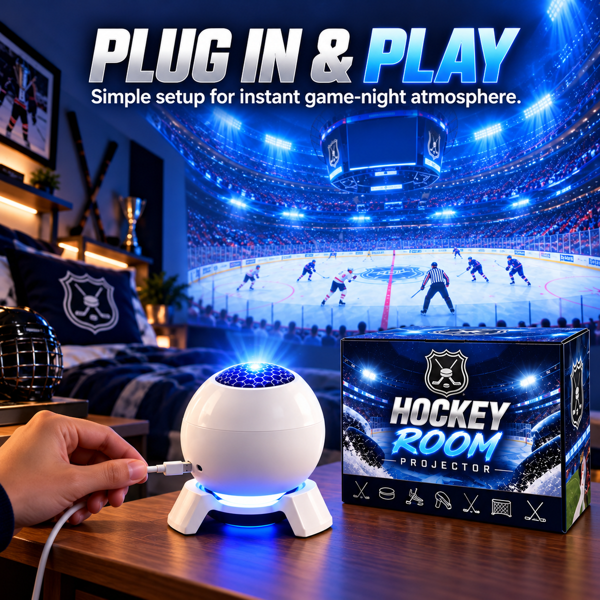 Hockey Stadium Room Projector – Bring the Rink Home ⭐