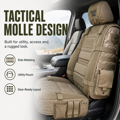 🚙Rugged MOLLE Truck Seat Cover – Tactical Storage, Seat Protection & All‑Day Comfort