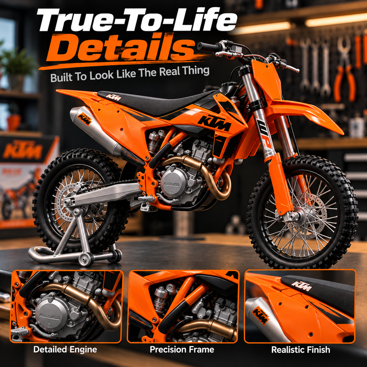 🏍️ Build Your Own Dirt Bike – Realistic DIY Motorcycle Model Kit