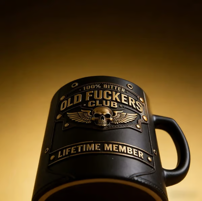 🏆Flash Sale 49% OFF - ❤️☕ OLD FUCKERS CLUB Mug - 100% Bitter, Always Real. Lifetime Member. 😎💀