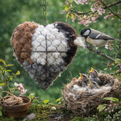 2026 HOT SALE 49%OFF🕊️Handmade Alpaca Fiber Bird Nesting Heart 💕
