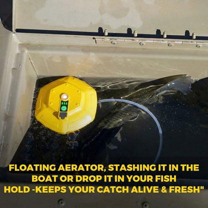 🎁🔥Portable Bait Aerator Pump, Floating Oxygen Bubbler with Rechargeable Battery