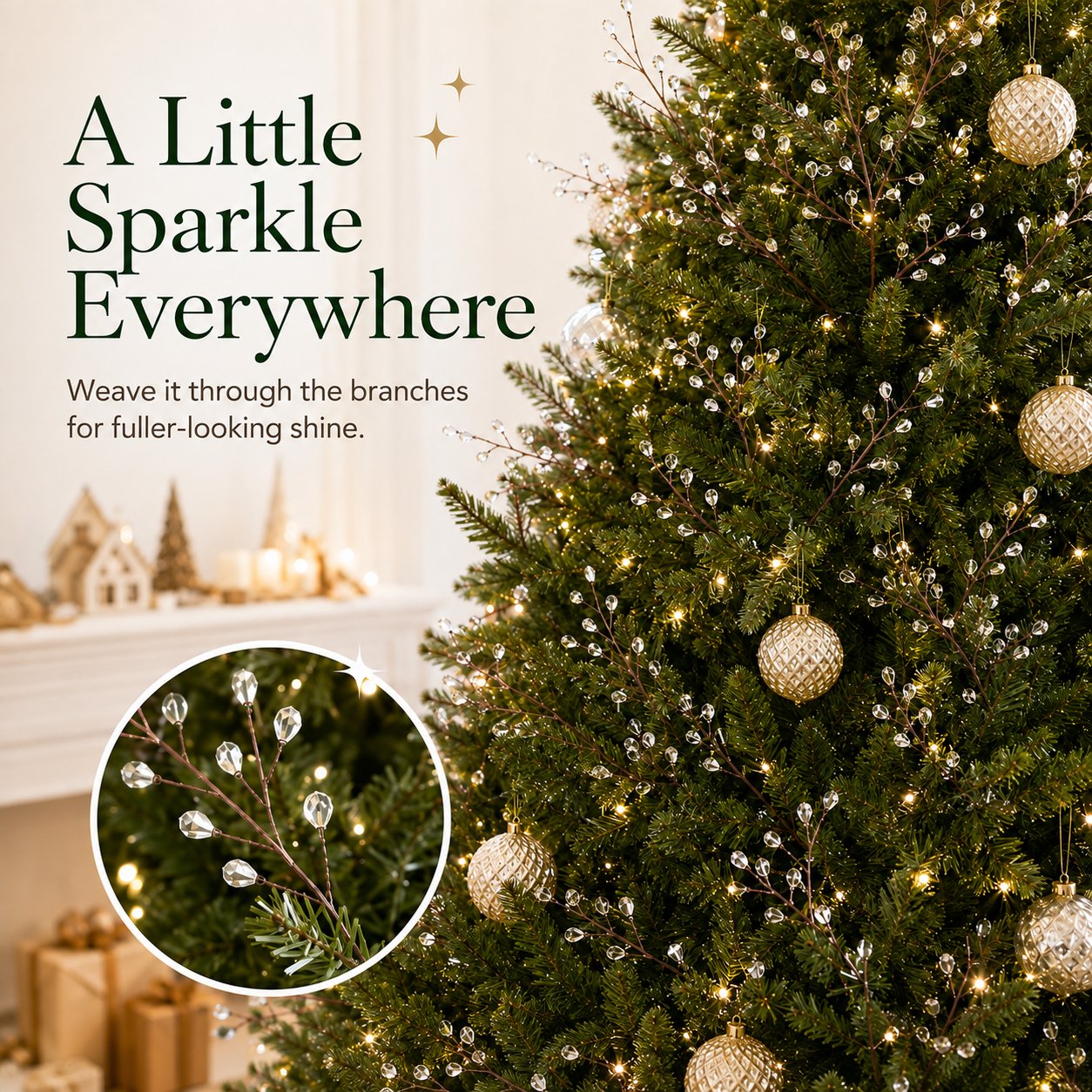 Crystal Beaded Christmas Tree Garland