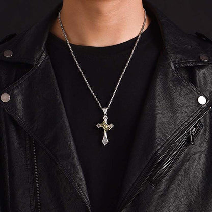 🔥LAST DAY SALE 49% OFF-✝️Prayer Necklace New Crown Cross Necklace  Gift