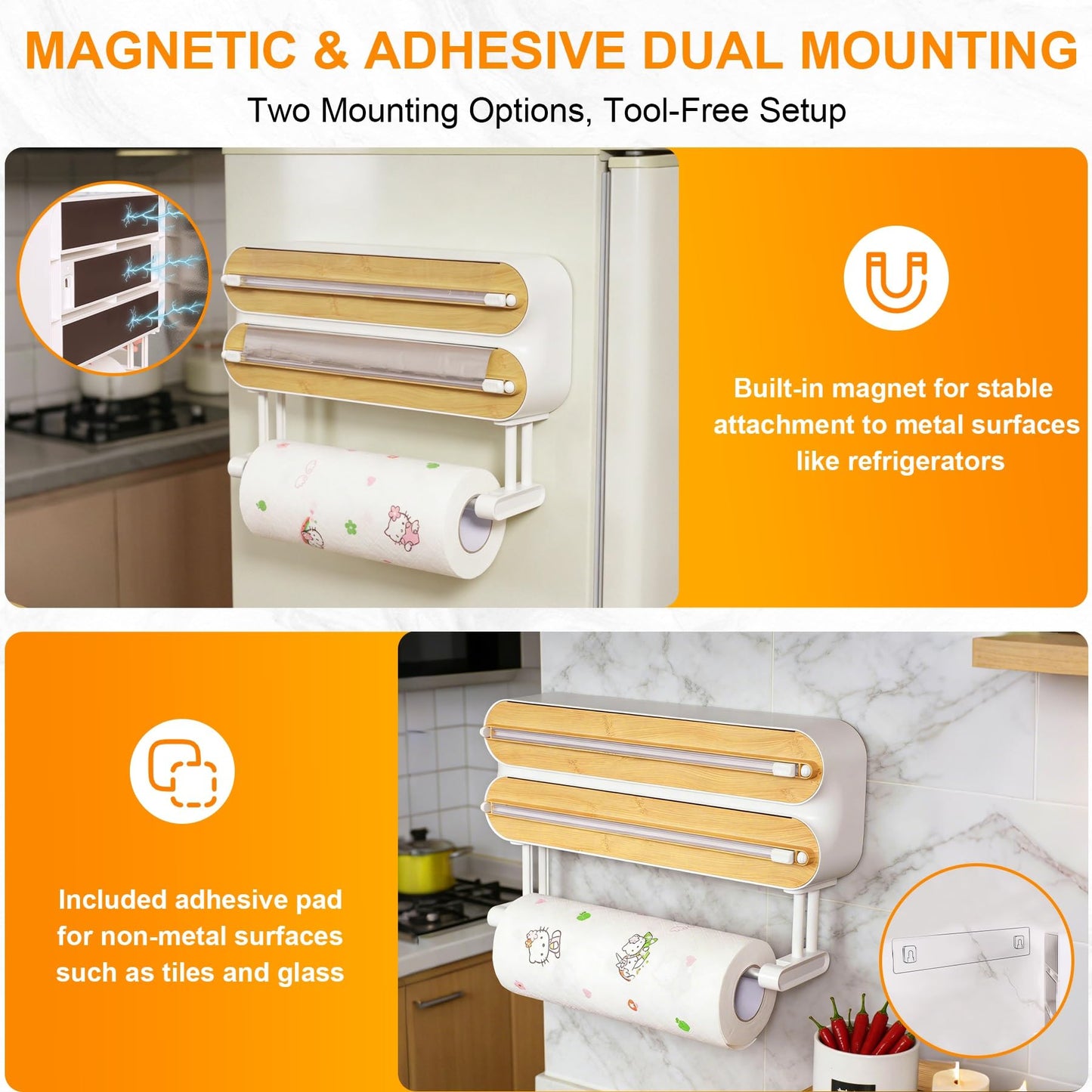 Free Shipping✨ End Kitchen Wrap Frustration in Seconds — No More Tangled Rolls or Messy Drawers!