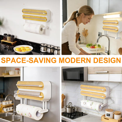 Free Shipping✨ End Kitchen Wrap Frustration in Seconds — No More Tangled Rolls or Messy Drawers!