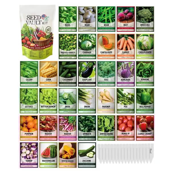 Last Day 49% OFF-Vegetable Seed Vault Kit | 35 Variety Pack