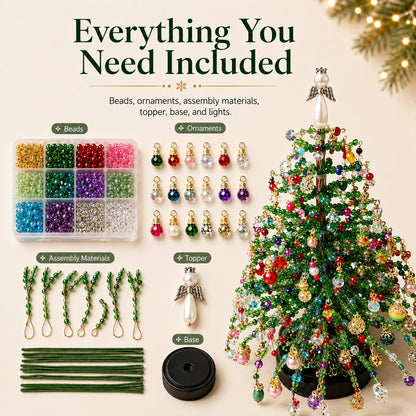 🎄✨ DIY Beaded Christmas Tree Kit – 🎅Create Your Own Sparkling Holiday Decoration