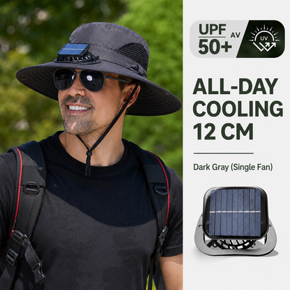 🌞 Solar-Powered Cooling Hat | Stay Cool Outdoors, No Batteries Needed