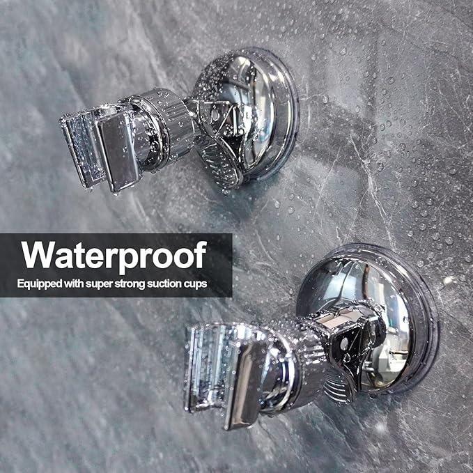 2-Piece Adjustable Shower Head Holders Removable